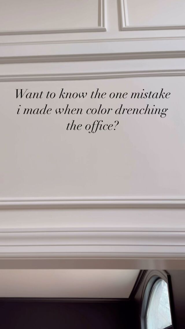 I was so excited to go *bold* and paint the office dark - but I chickened out and left the ceiling white. Big mistake, it just never looked right. Time to change that. 👀  follow for part 2!

#blackpaint #moodyrooms #homerenovation #njinfluencer #newjerseyhomes #njblogger #homeoffice